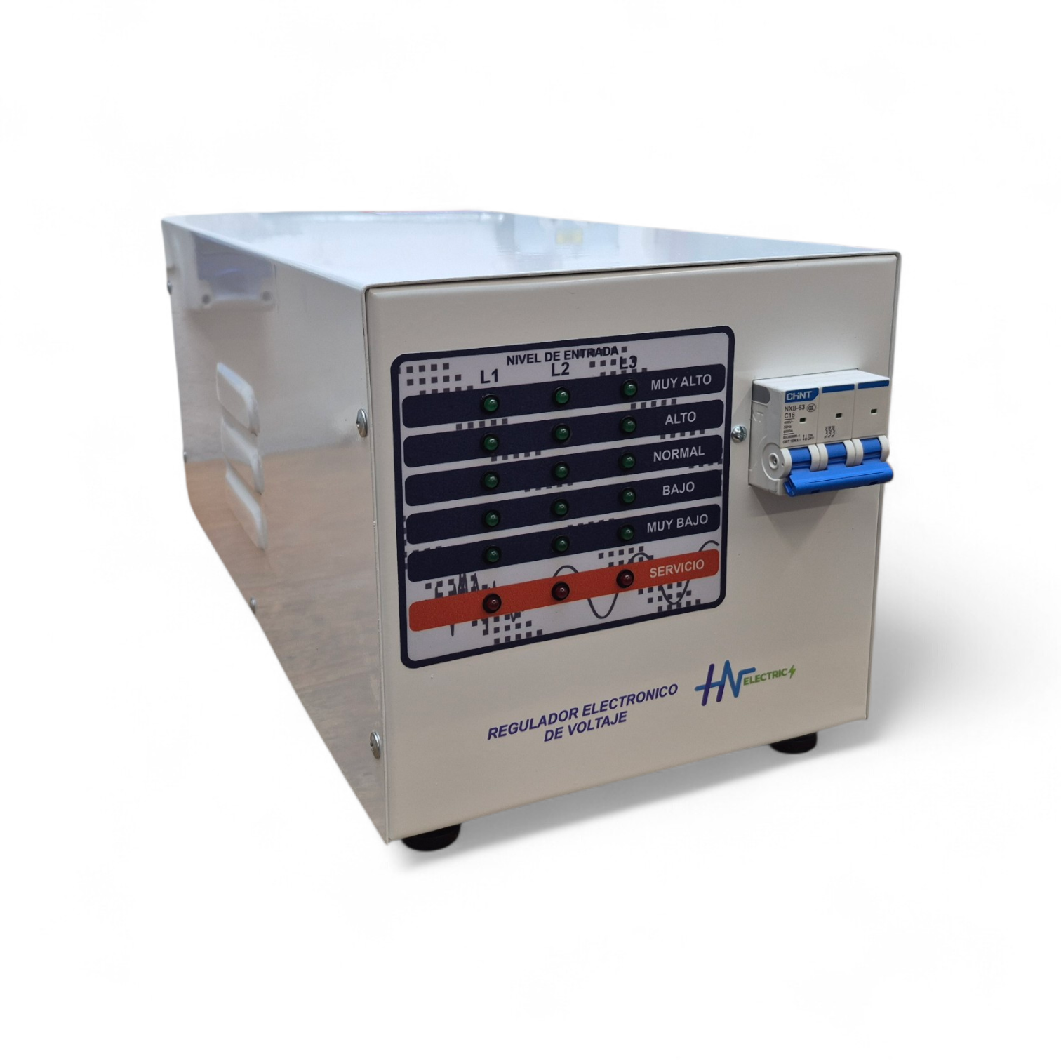 Regulador de voltaje trifasico de 4.5kVA 127V/220V