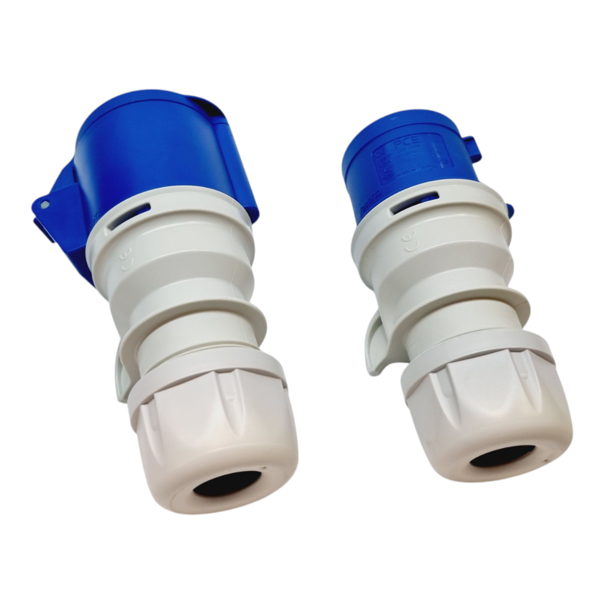 Clavija Aérea Y Clavija Aérea 3 Polos + T 32A 250V 9H Azul IP44 (kit)