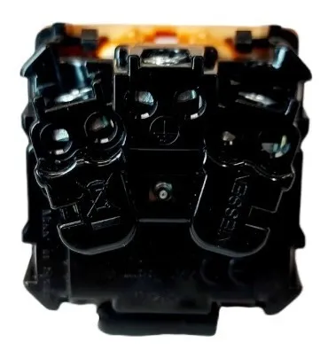 Contacto Europeo Schuko Pared 2 Polos + T Naranja Con Placa 