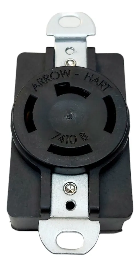 Clavija Y Contacto Arrow Hart 4p 20a 120/208v Wd7411/wd7410b Color Plateado
