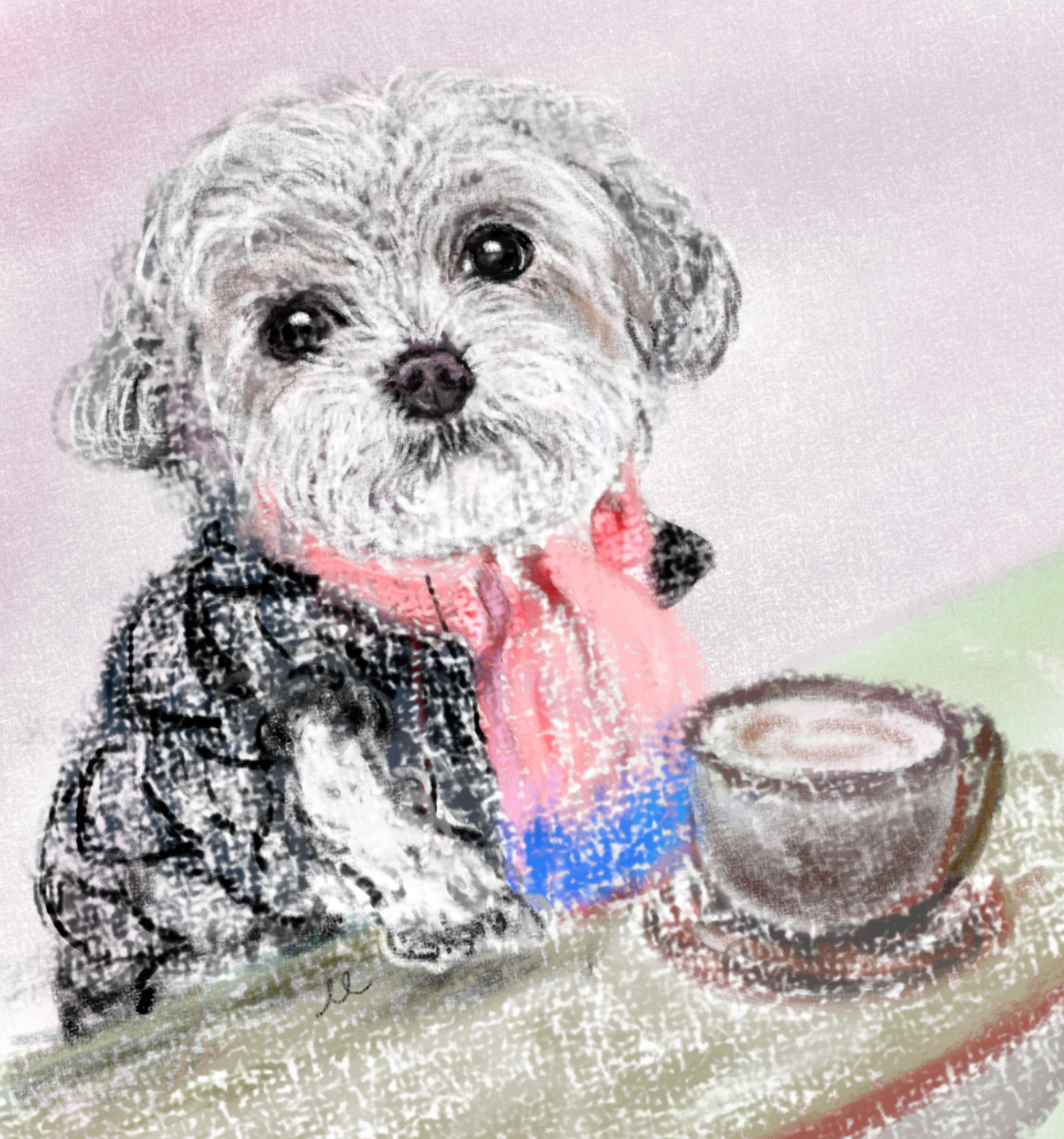 Custom Digital Pet Portrait (Whimsical Style)
