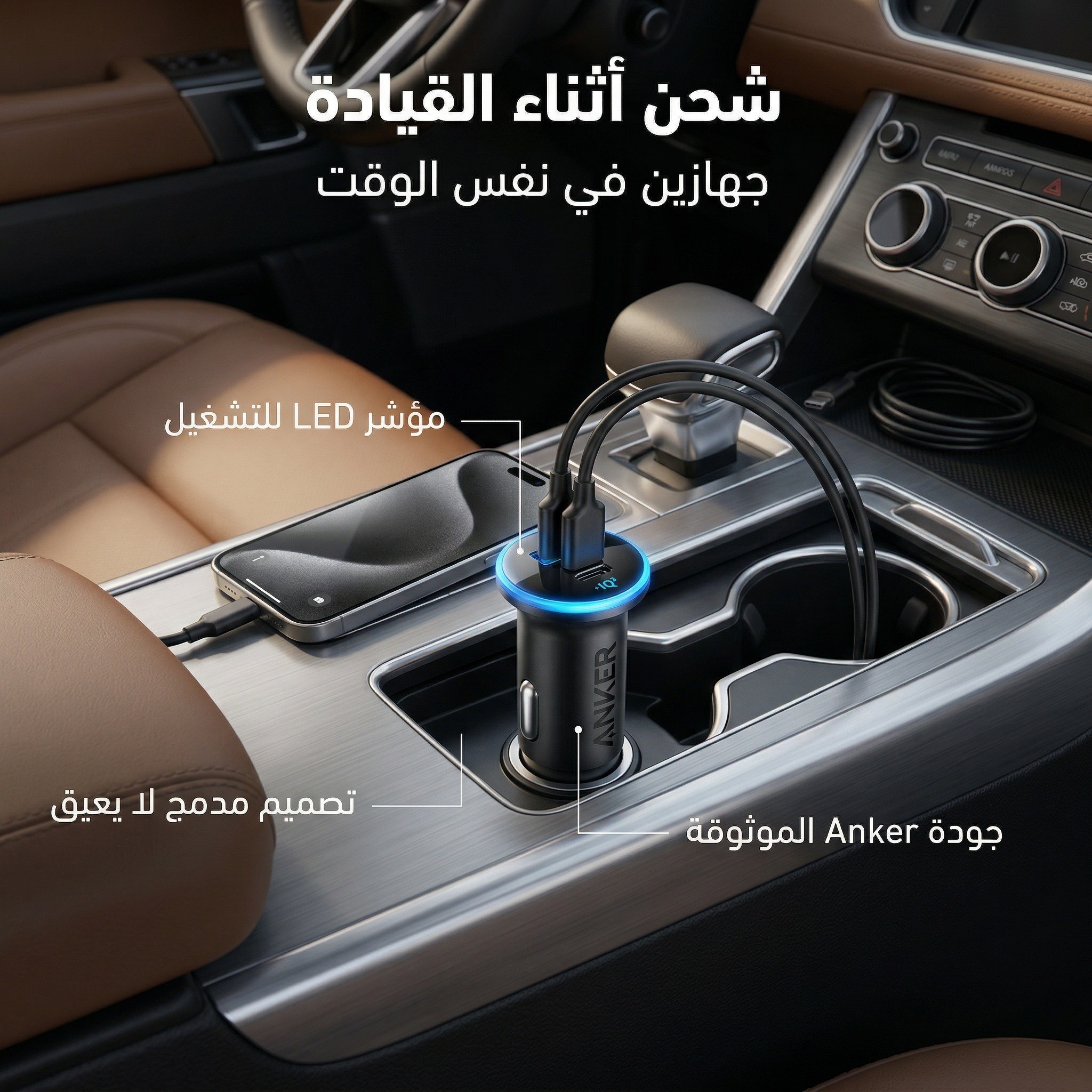 ANKER 323 CAR CHARGER 52.5W BLACK