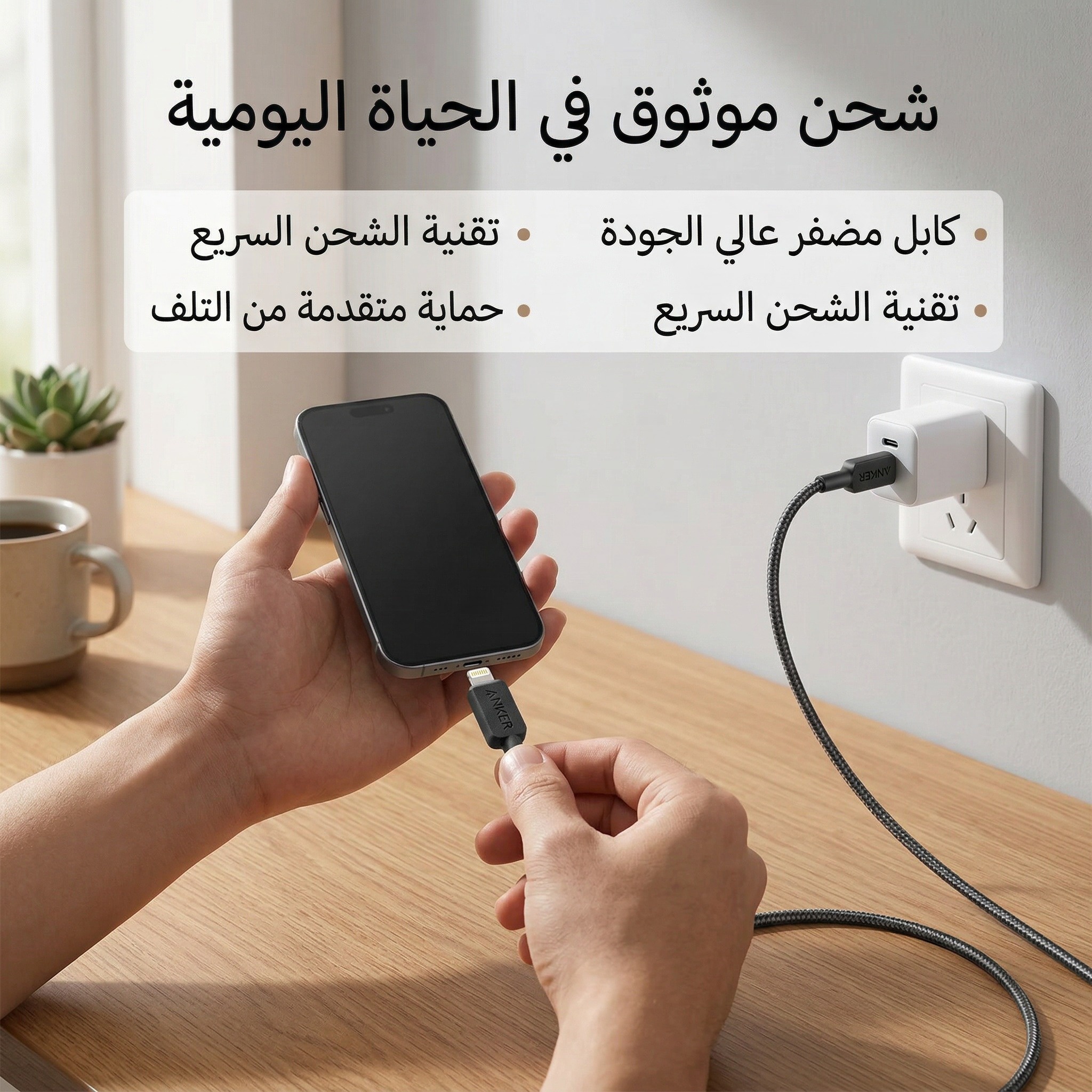 ANKER C TO LIGHTNING CABLE 1M