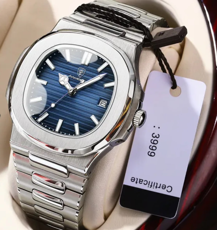 Men Butterfly Double Snap Watch