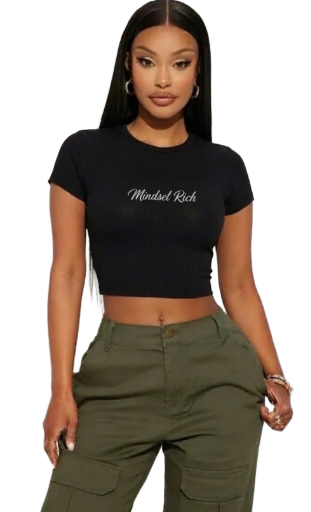 Mindset Rich Crop Tee