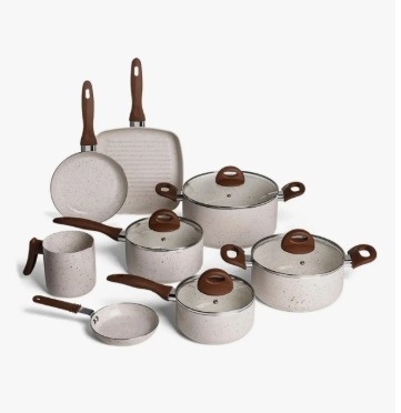 Conj de Panelas 8 Peças Ceramic Life Smart Plus Vanilla - Brinox