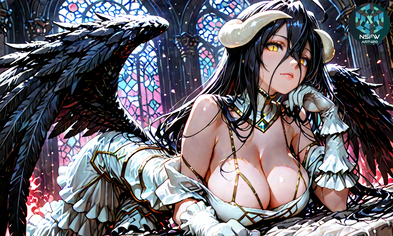 Dark Angel Fantasy Digital Art Albedo Lewd bundle