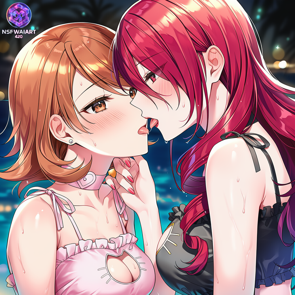 Catgirl Couple Kiss Digital Art- Takeba Yukari & Kirijou Mitsuru NSFW bundle 