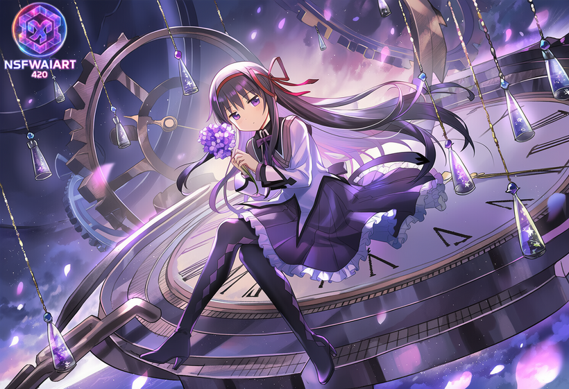 Anime Girl Digital Art Homura Akemi