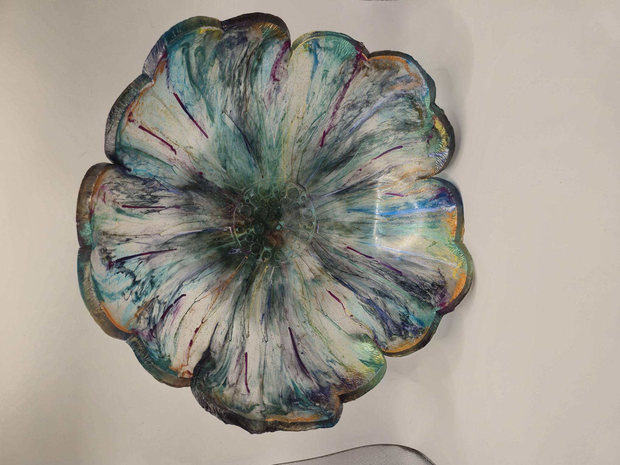 Hand-Painted Flower Bowl