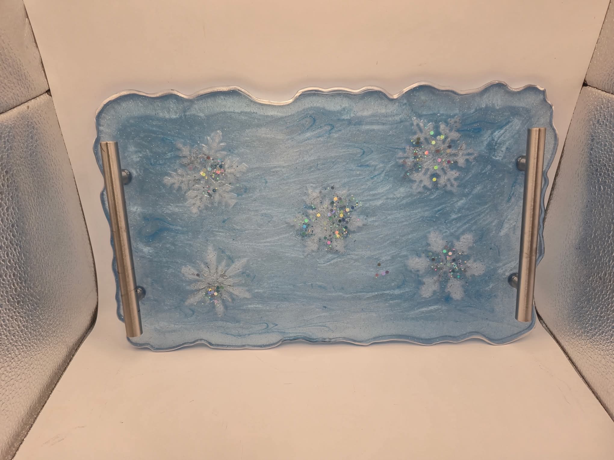 Snowflake Decorative Serving Tray