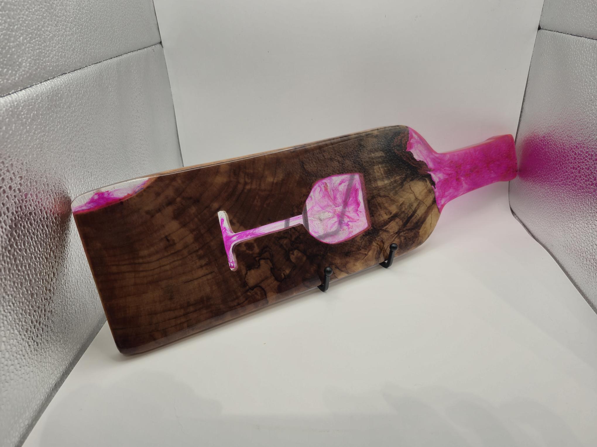 Wine Bottle Resin Serving Board