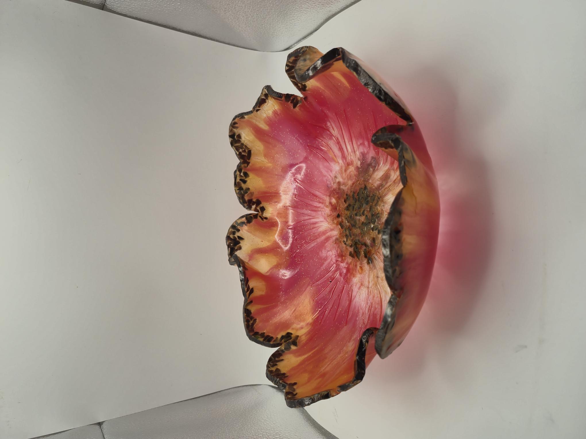 Handcrafted Resin Flower Bowl