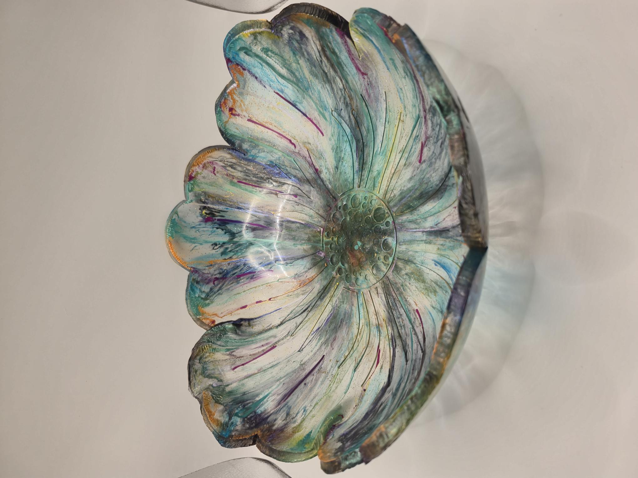 Hand-Painted Glass Bowl