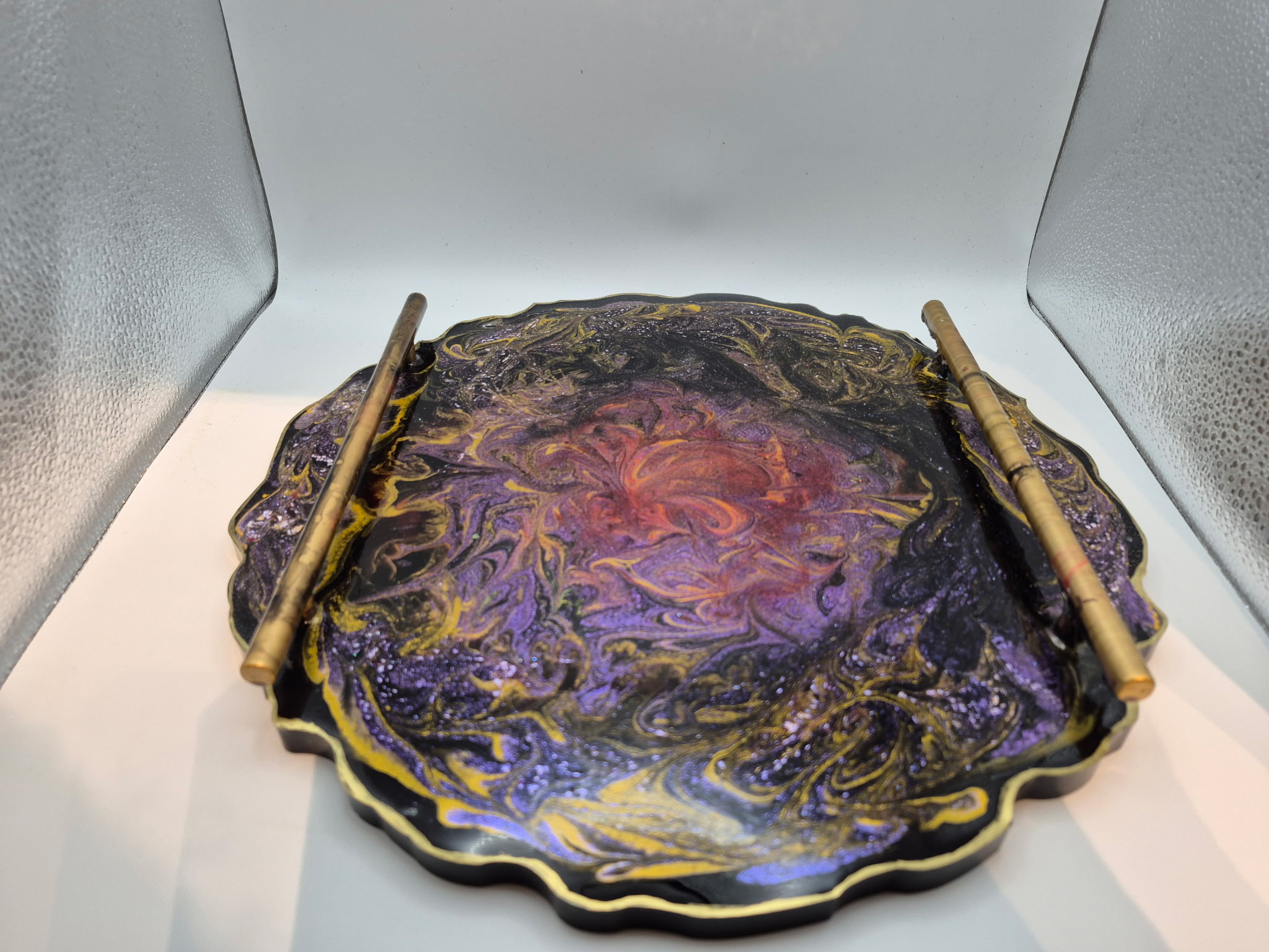 Artistic Resin Serving Tray