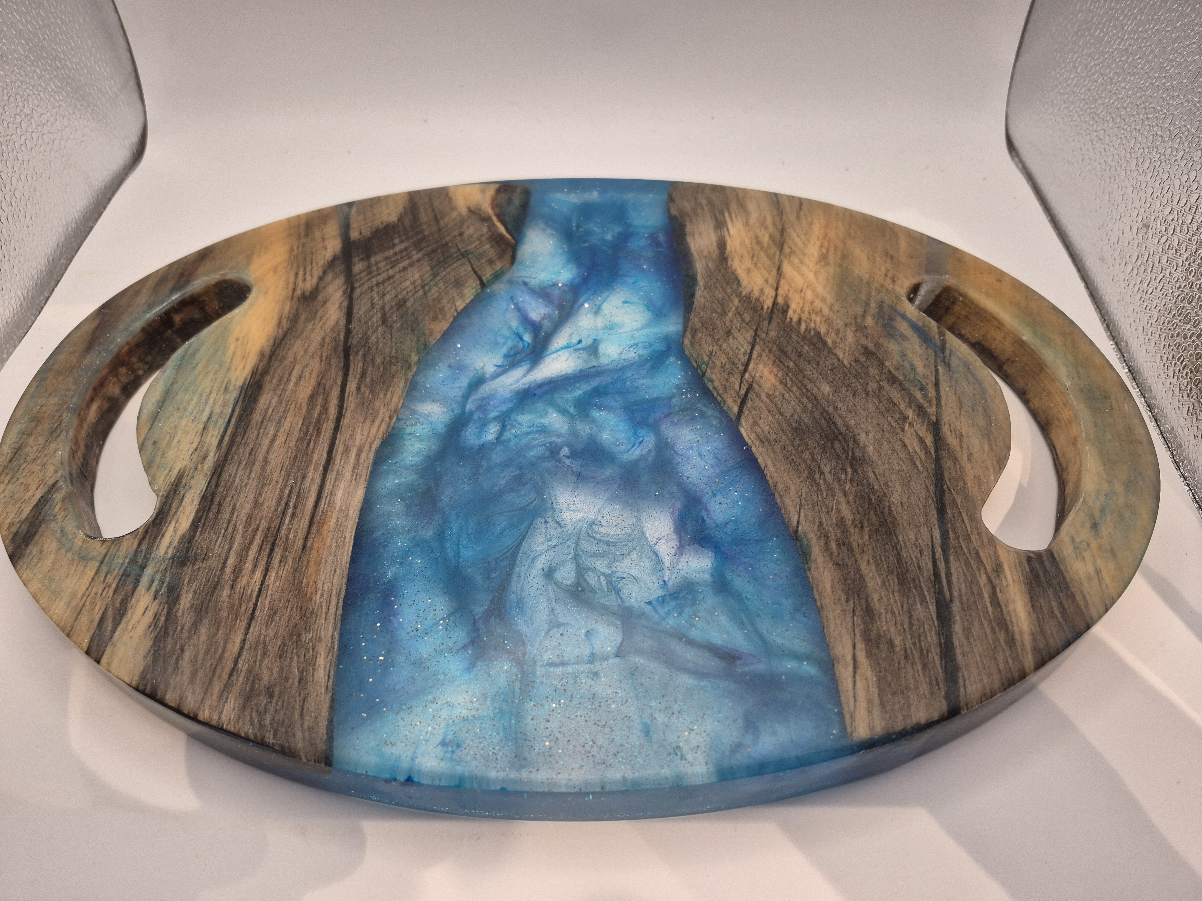 Epoxy Resin and Wood Serving Tray