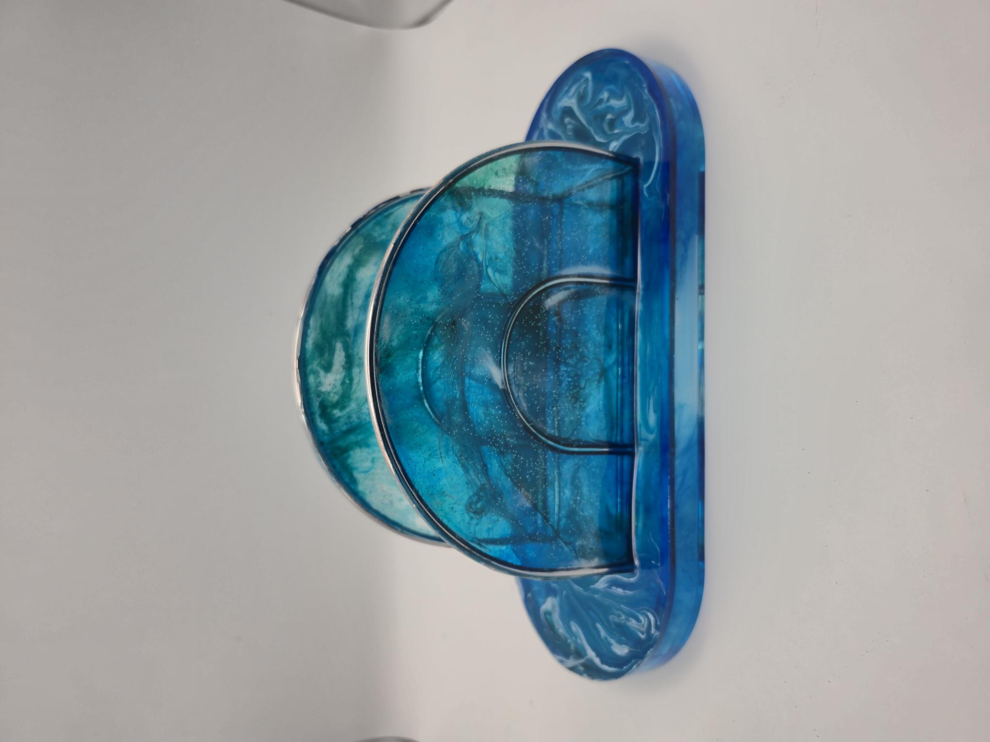 Blue Resin Letter Holder