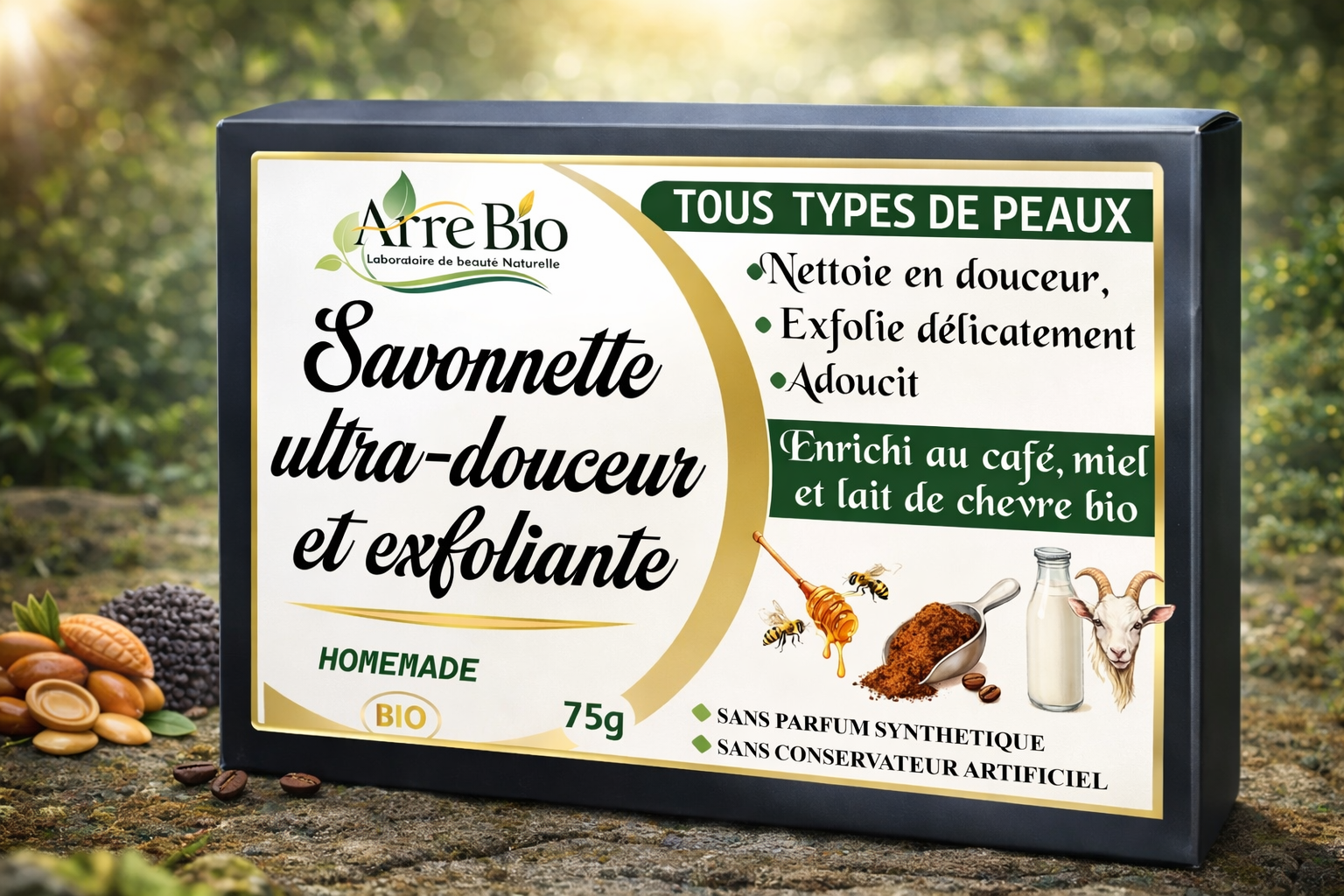 Savonnette ultra-douceur et exfoliante
