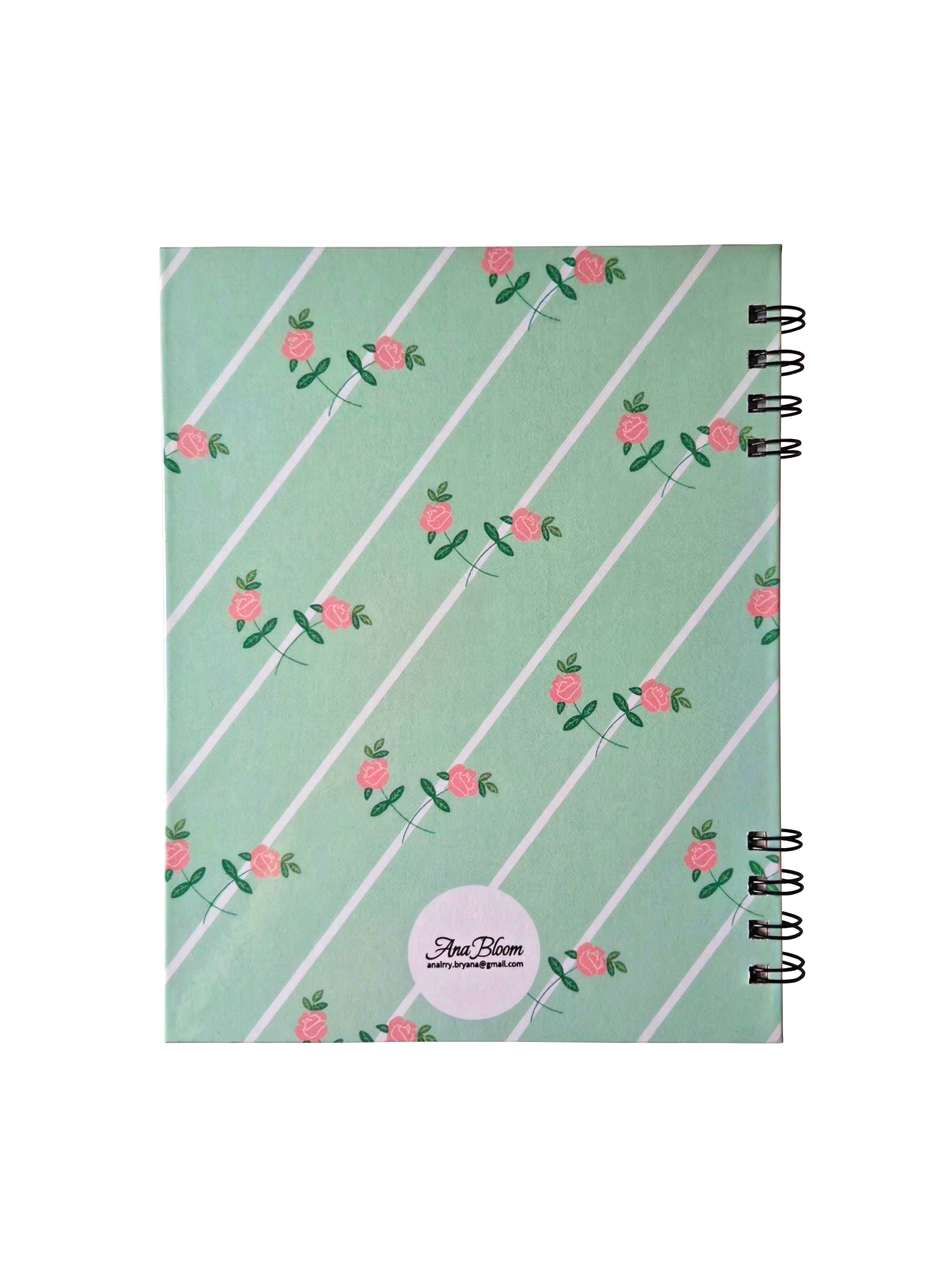 The Rose-Mint Hardcover Spiral Notebook (7" x 9")