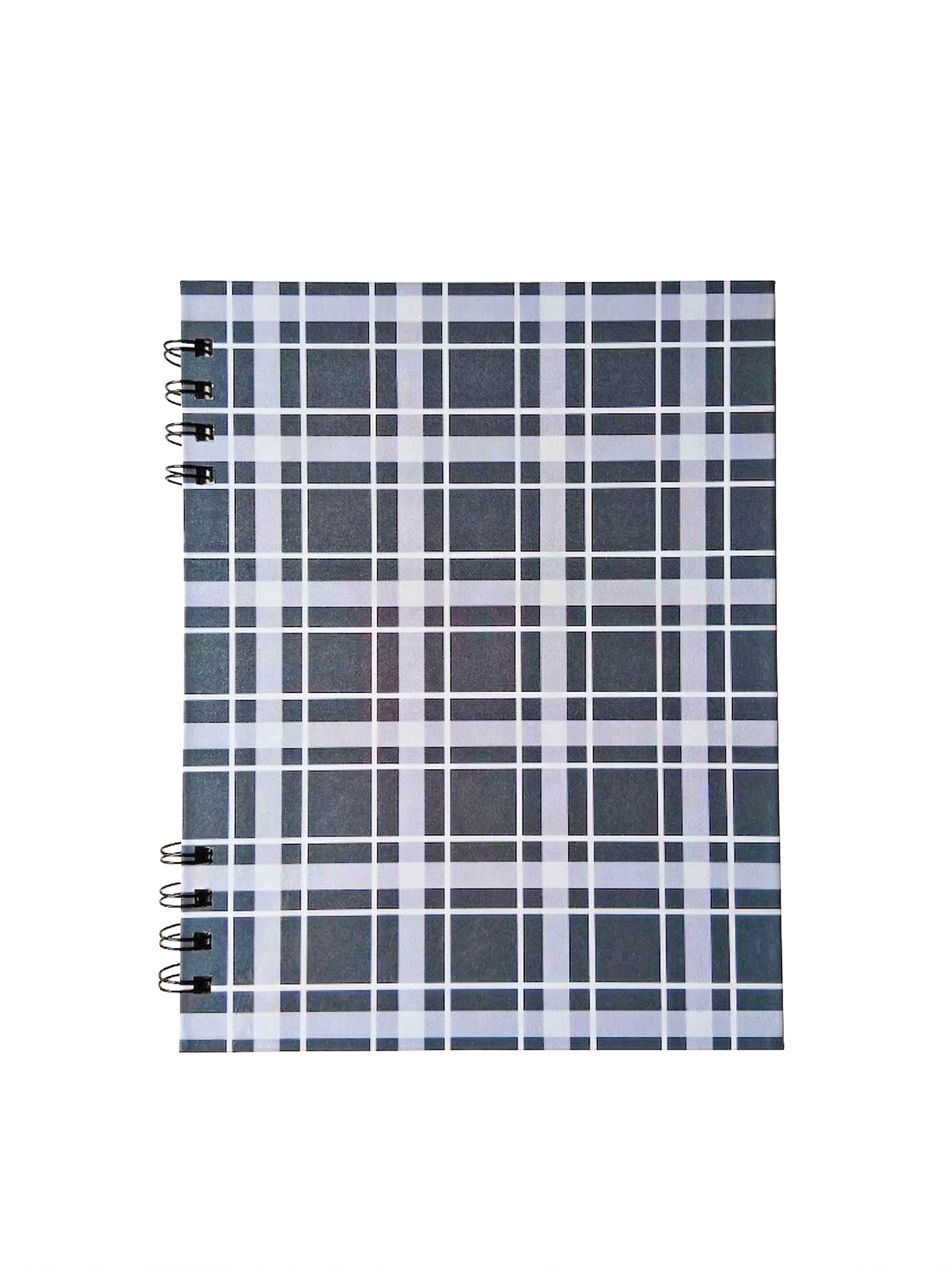 The Slate-Plaid Hardcover Spiral Notebook (7" x 9")