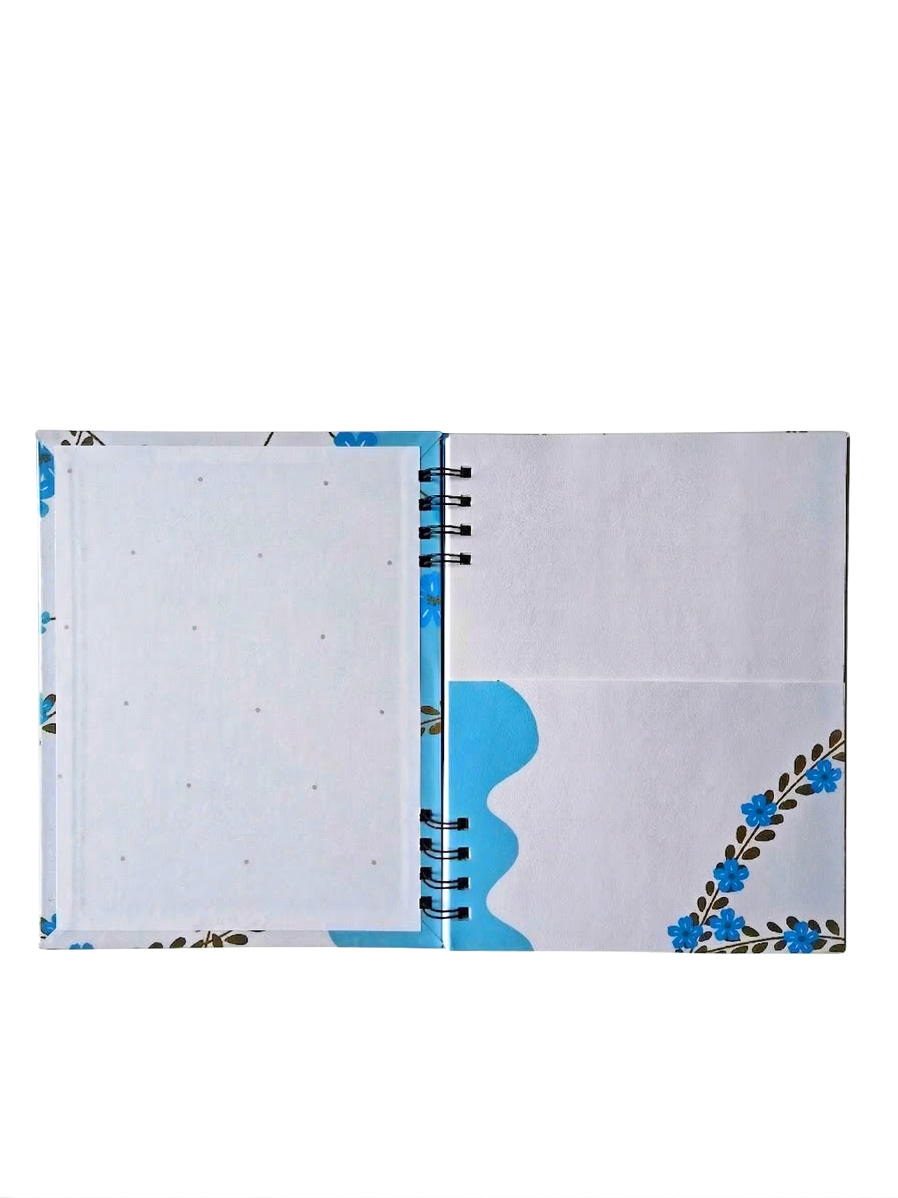 Azure Bloom Hardcover Spiral Notebook (7" x 9")
