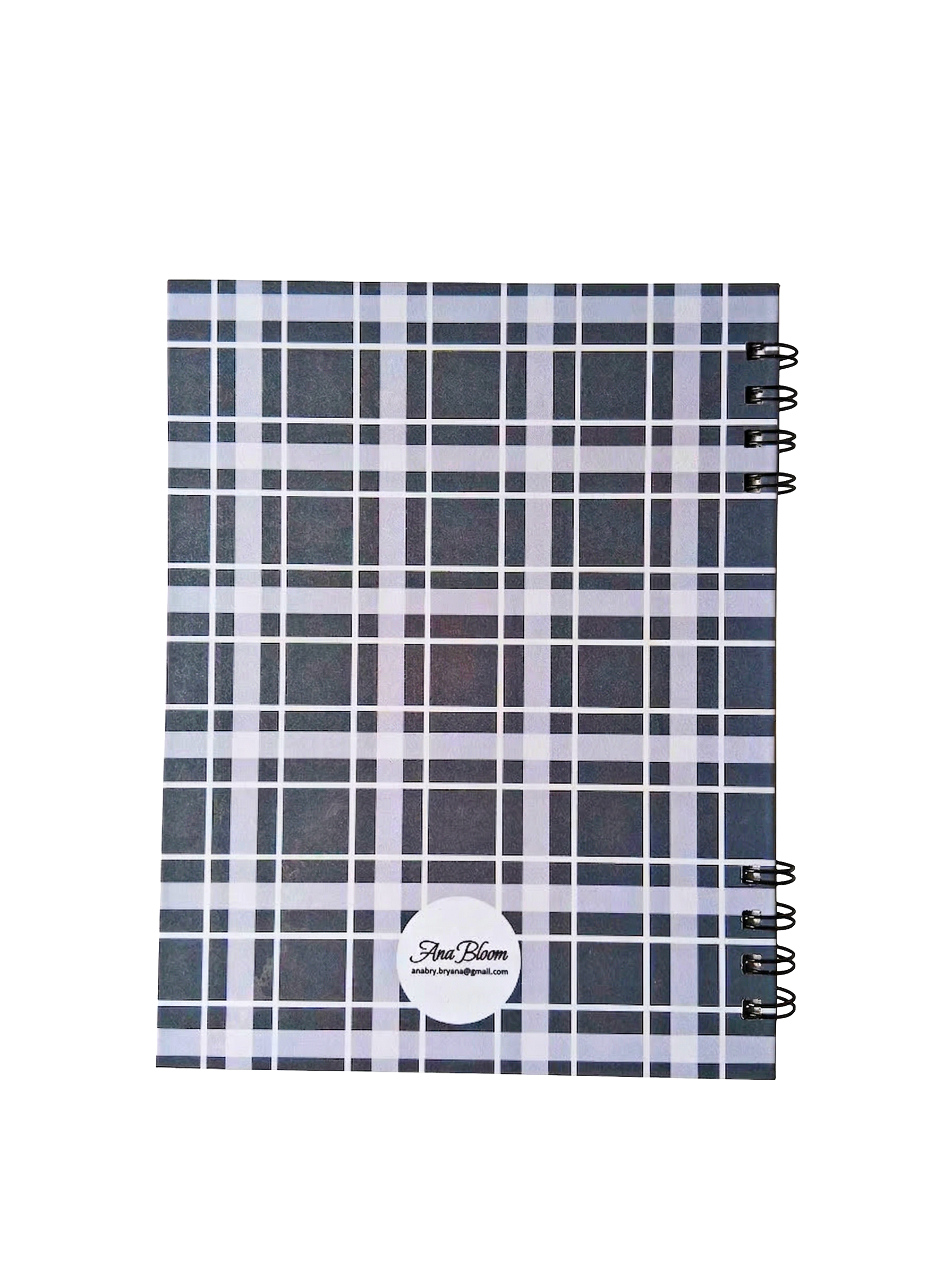 The Slate-Plaid Hardcover Spiral Notebook (7" x 9")