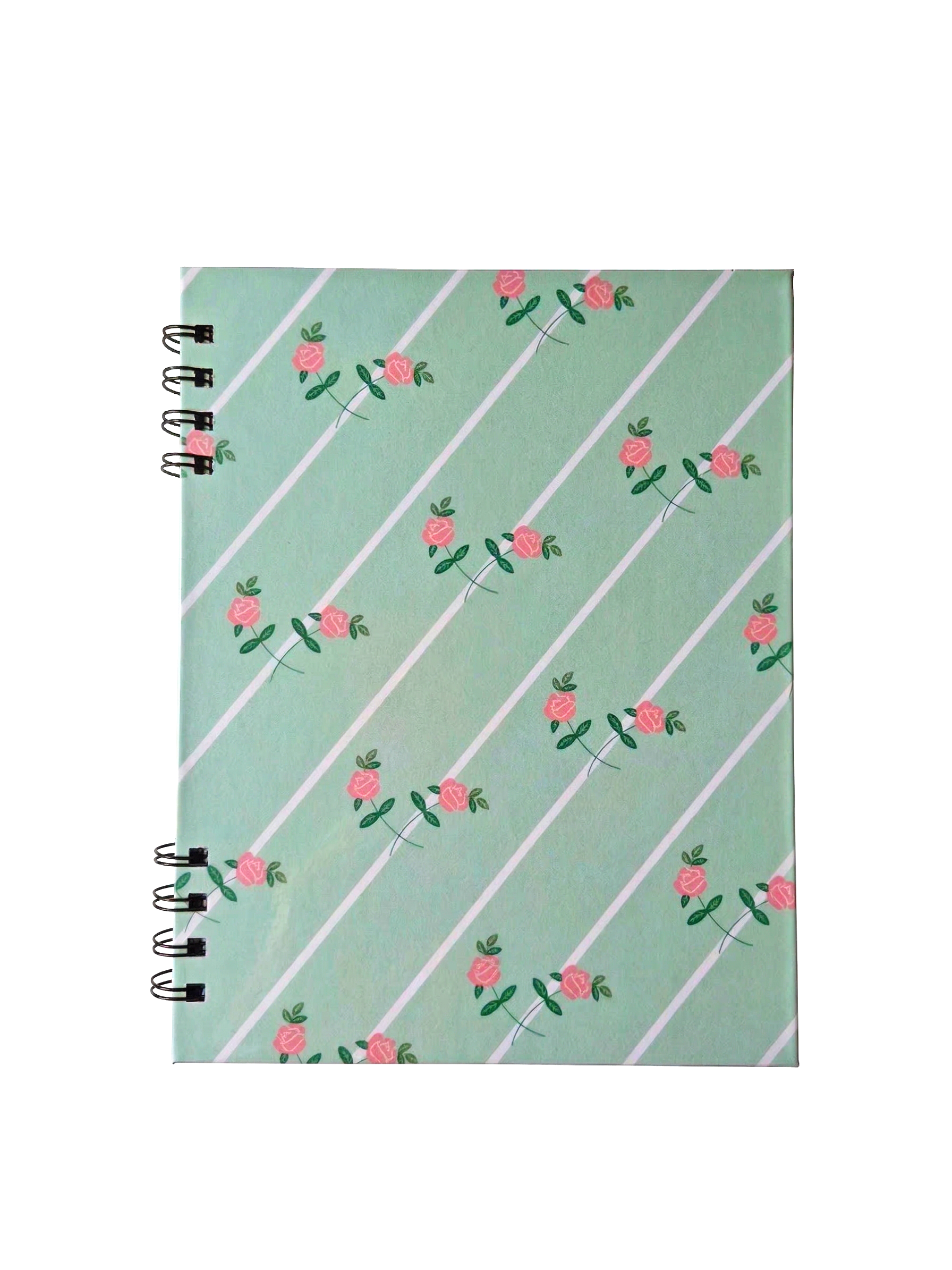 The Rose-Mint Hardcover Spiral Notebook (7" x 9")