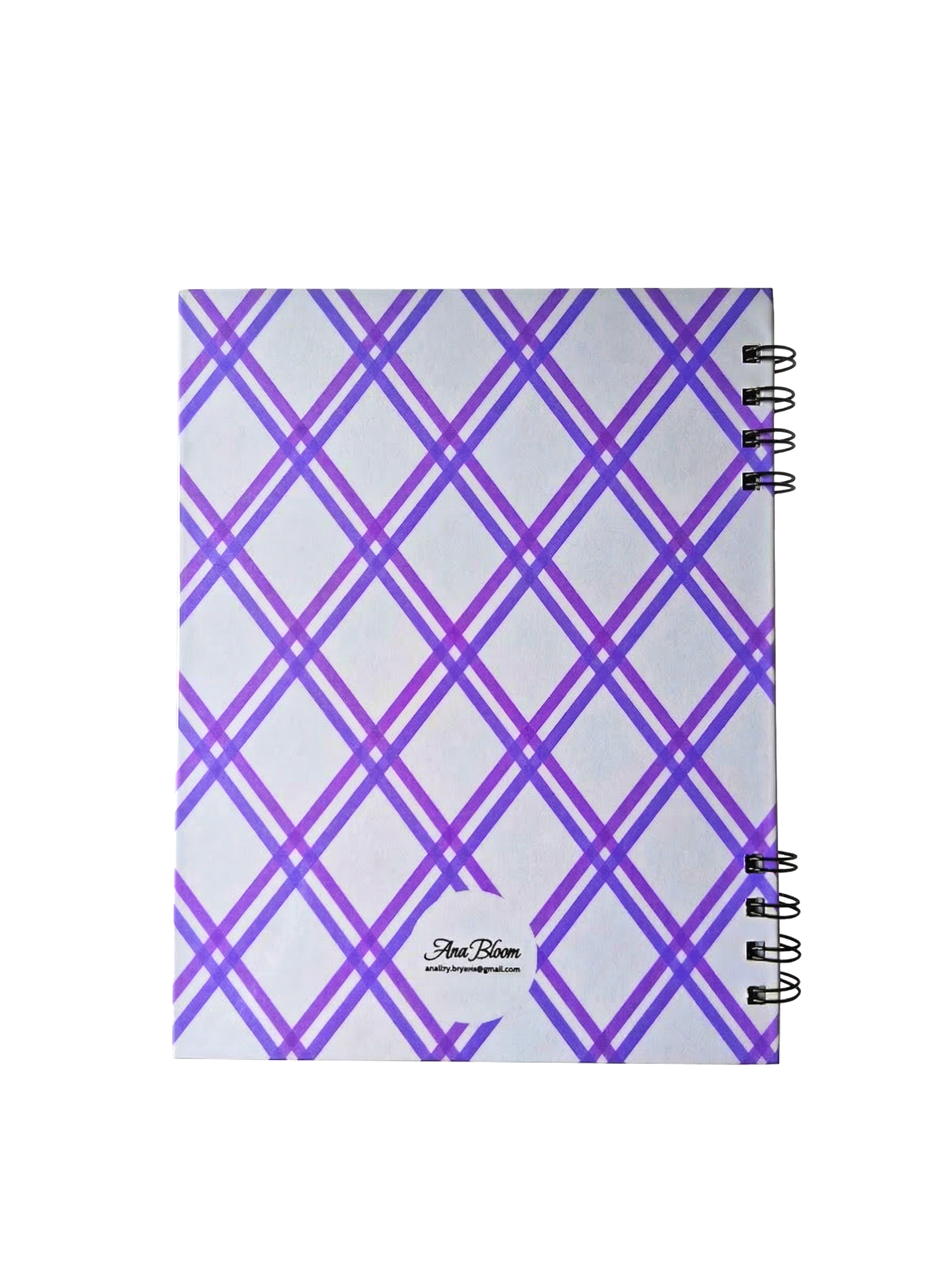 The Violet-Lattice Hardcover Spiral Notebook (7" x 9")