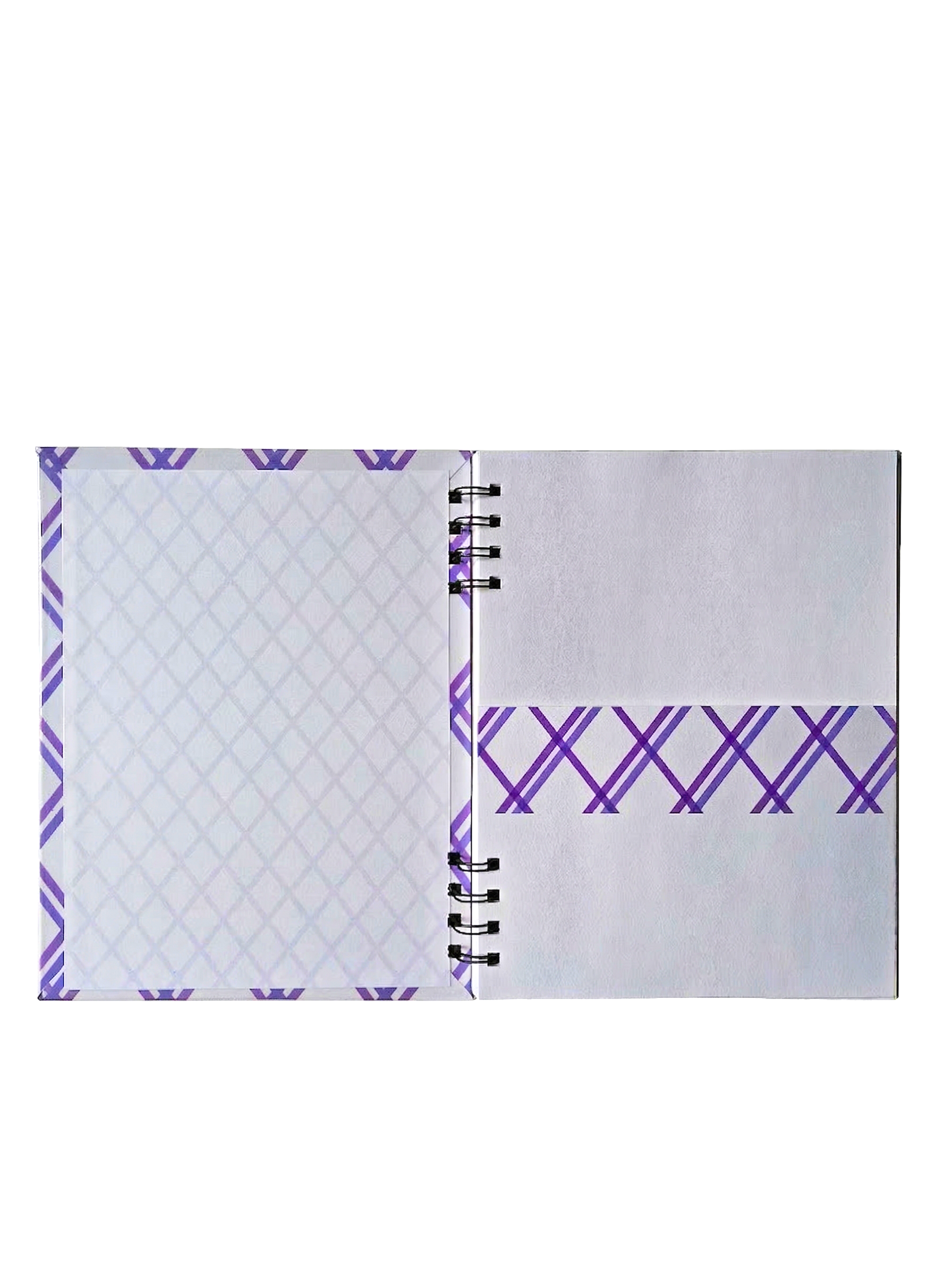 The Violet-Lattice Hardcover Spiral Notebook (7" x 9")