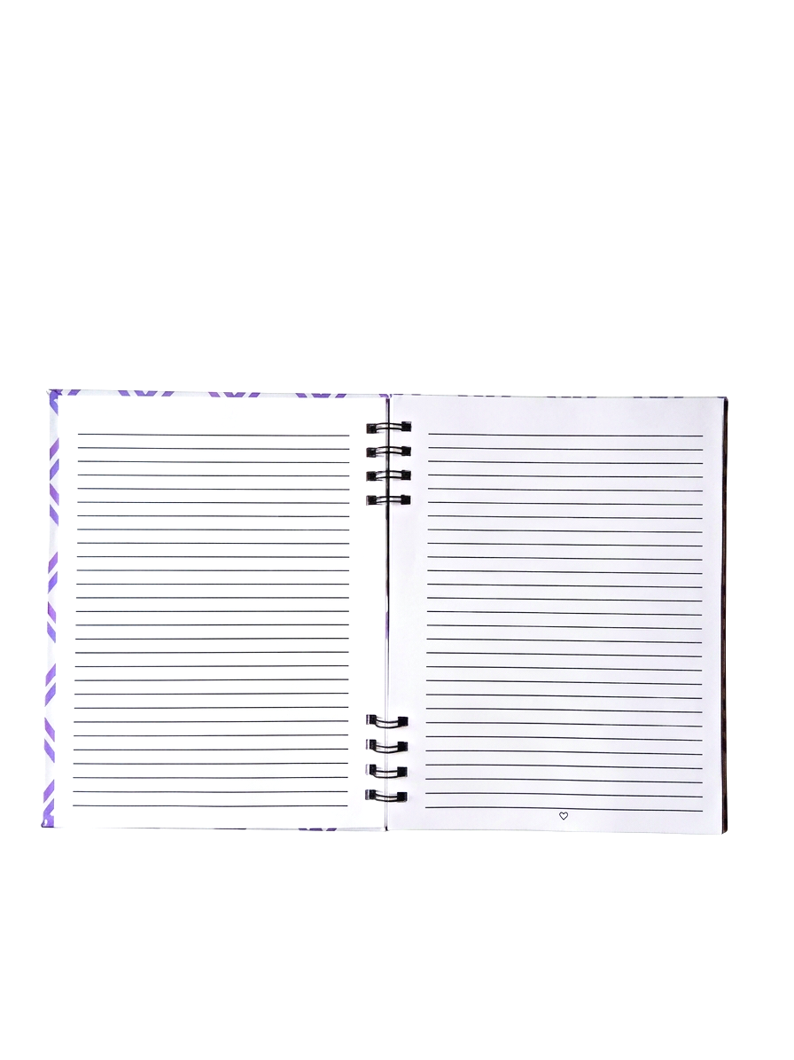 The Violet-Lattice Hardcover Spiral Notebook (7" x 9")