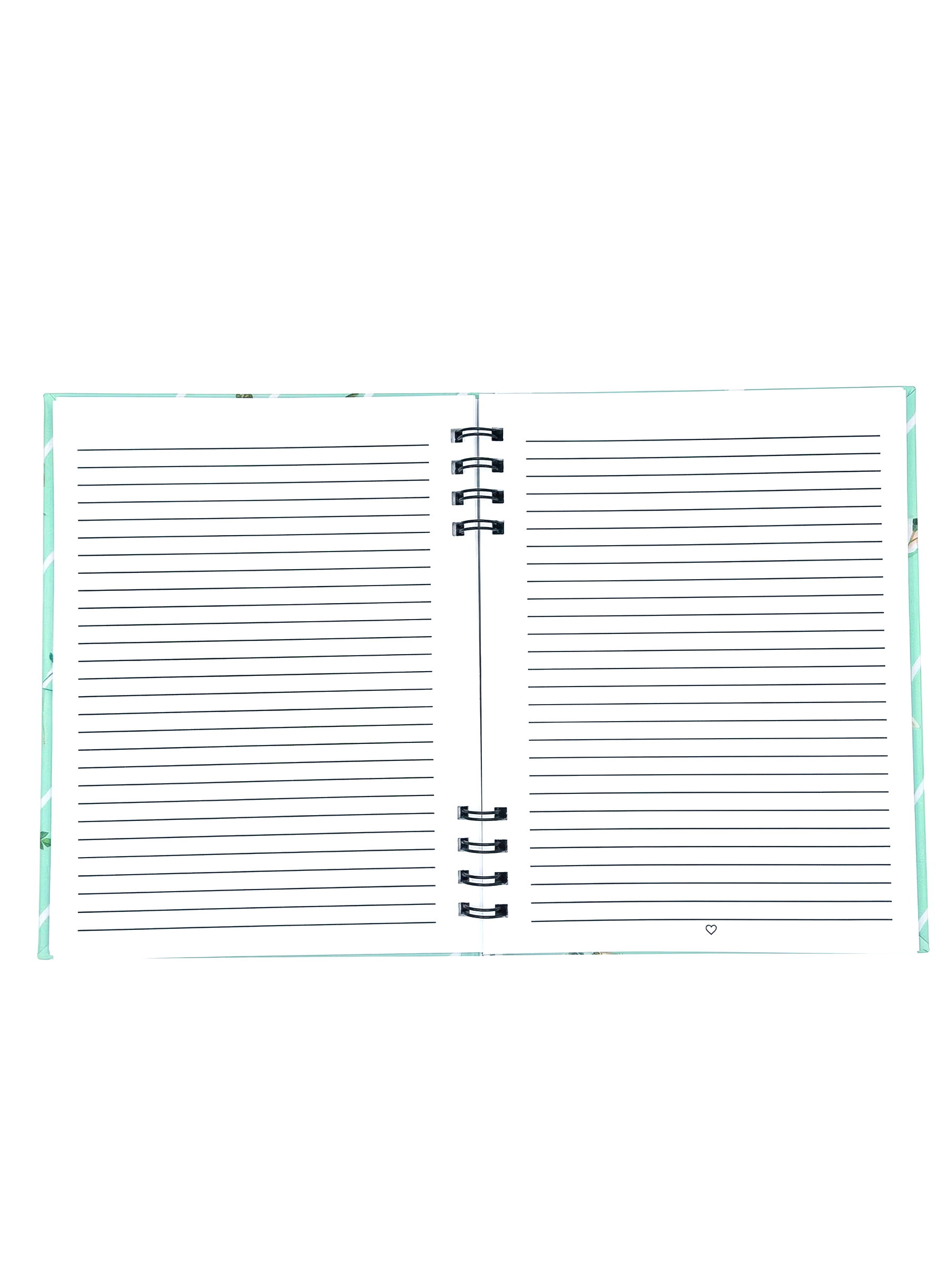 The Rose-Mint Hardcover Spiral Notebook (7" x 9")