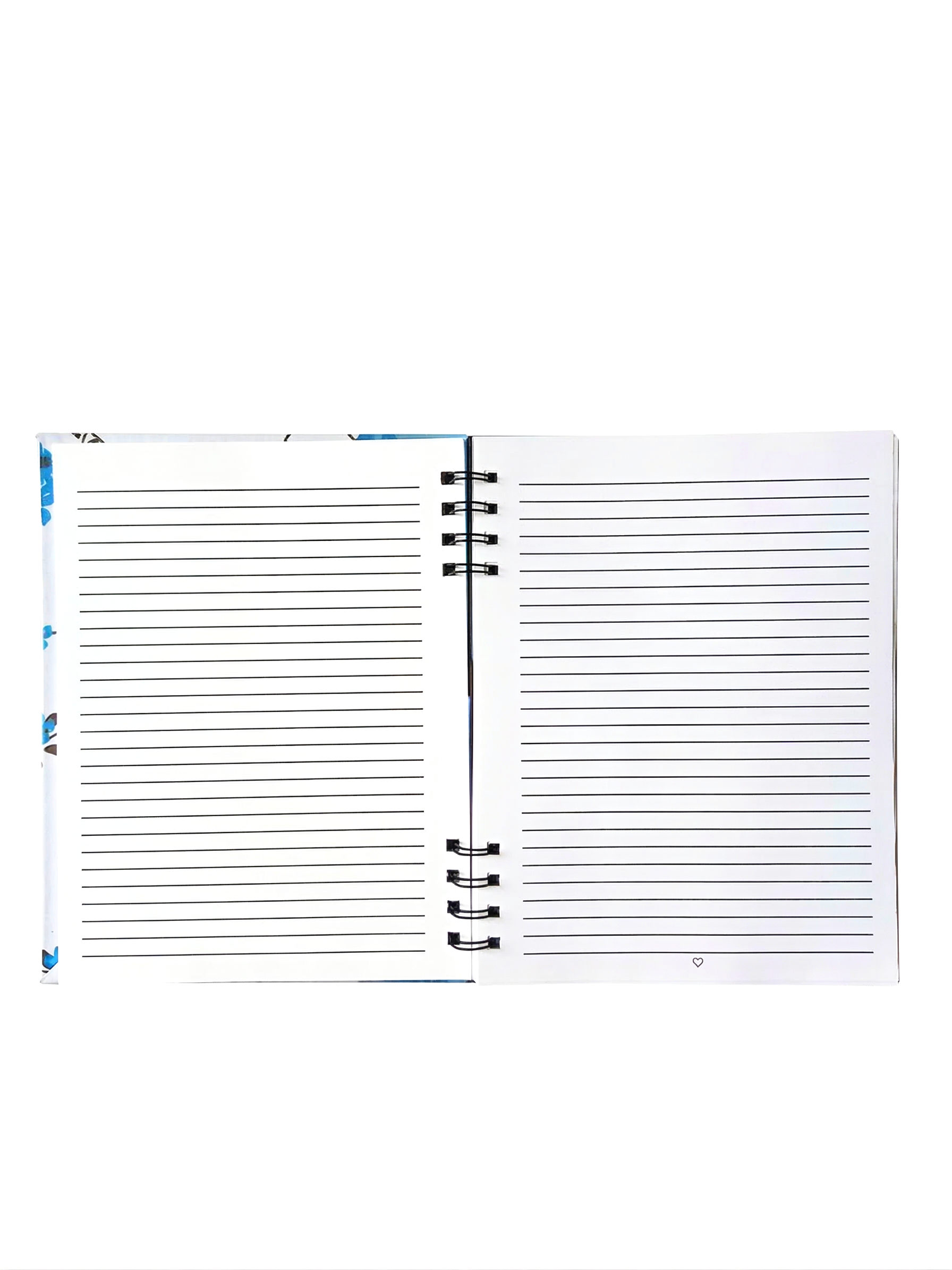 Azure Bloom Hardcover Spiral Notebook (7" x 9")