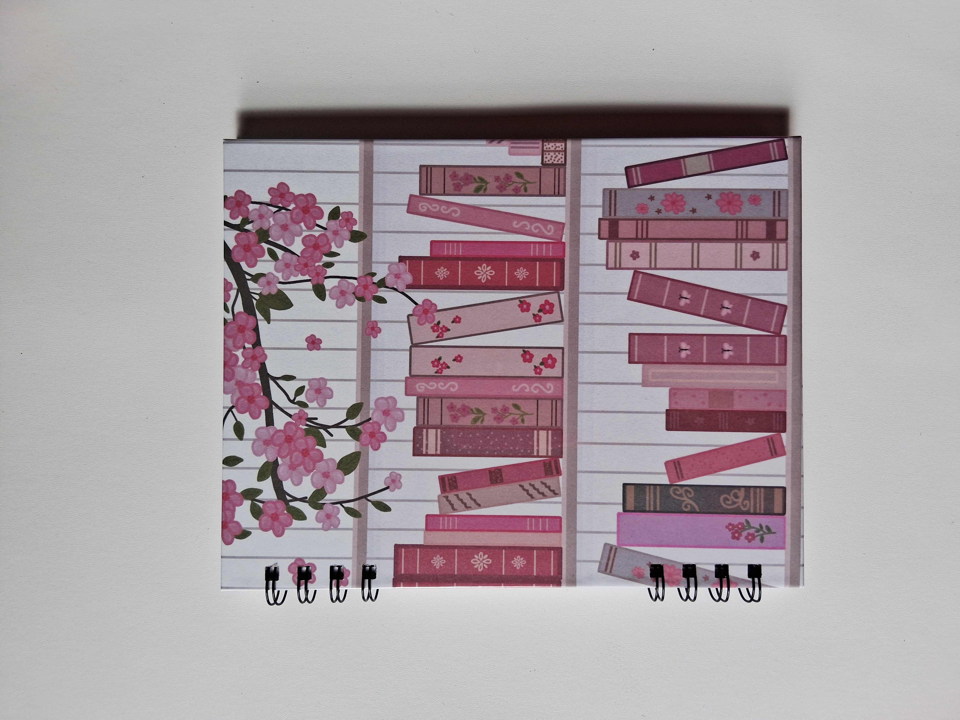 The Literary-Bloom Hardcover Spiral Notebook (7" x 9")