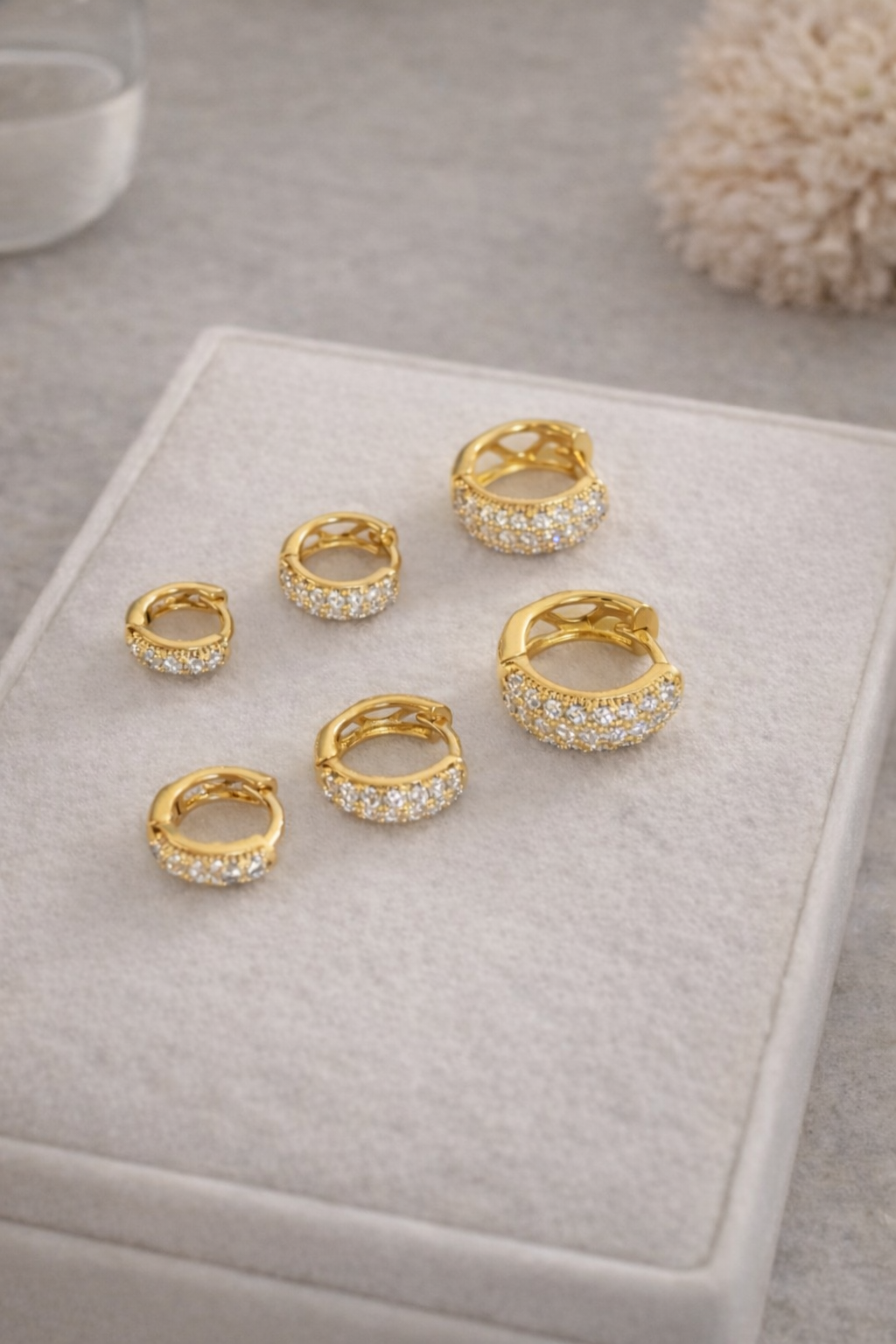 Brincos Trio Cravejado