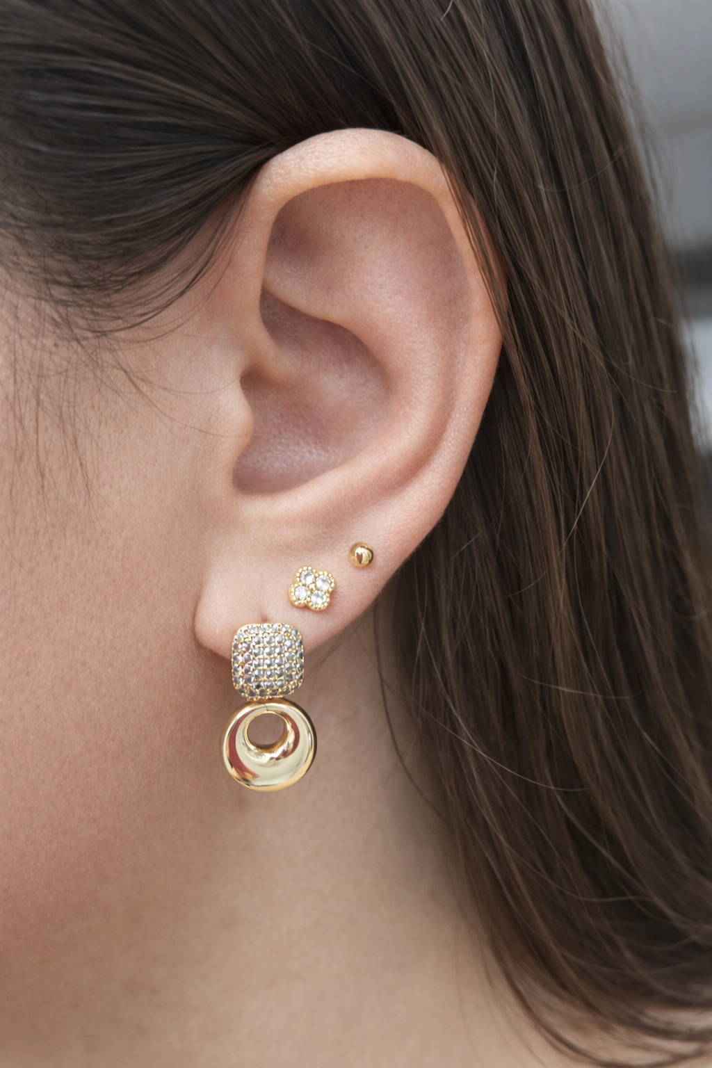 Brinco Duo Cravejado 