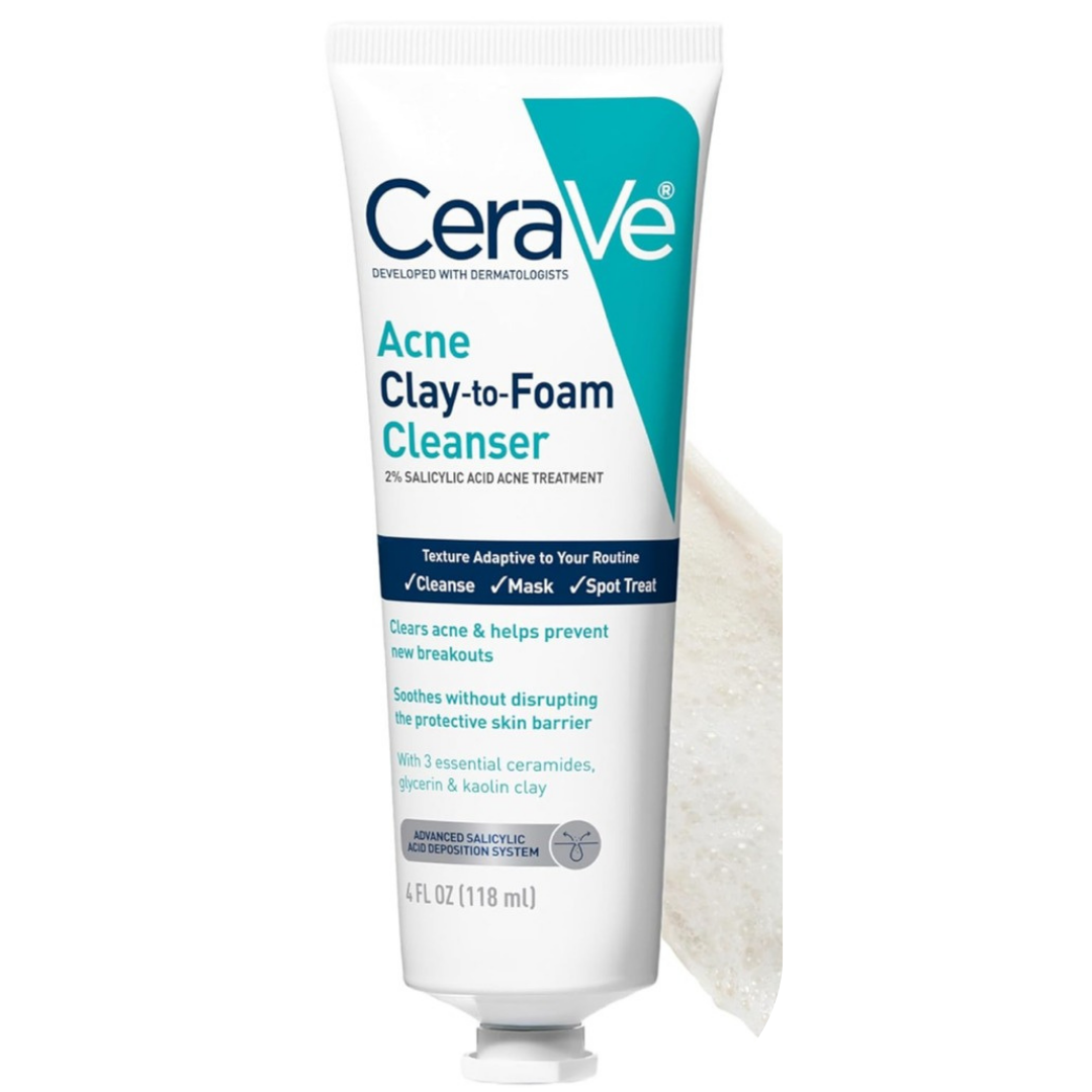 LIMPIADOR FACIAL PARA EL ACNÉ CON ARCILLA DE CERAVE 