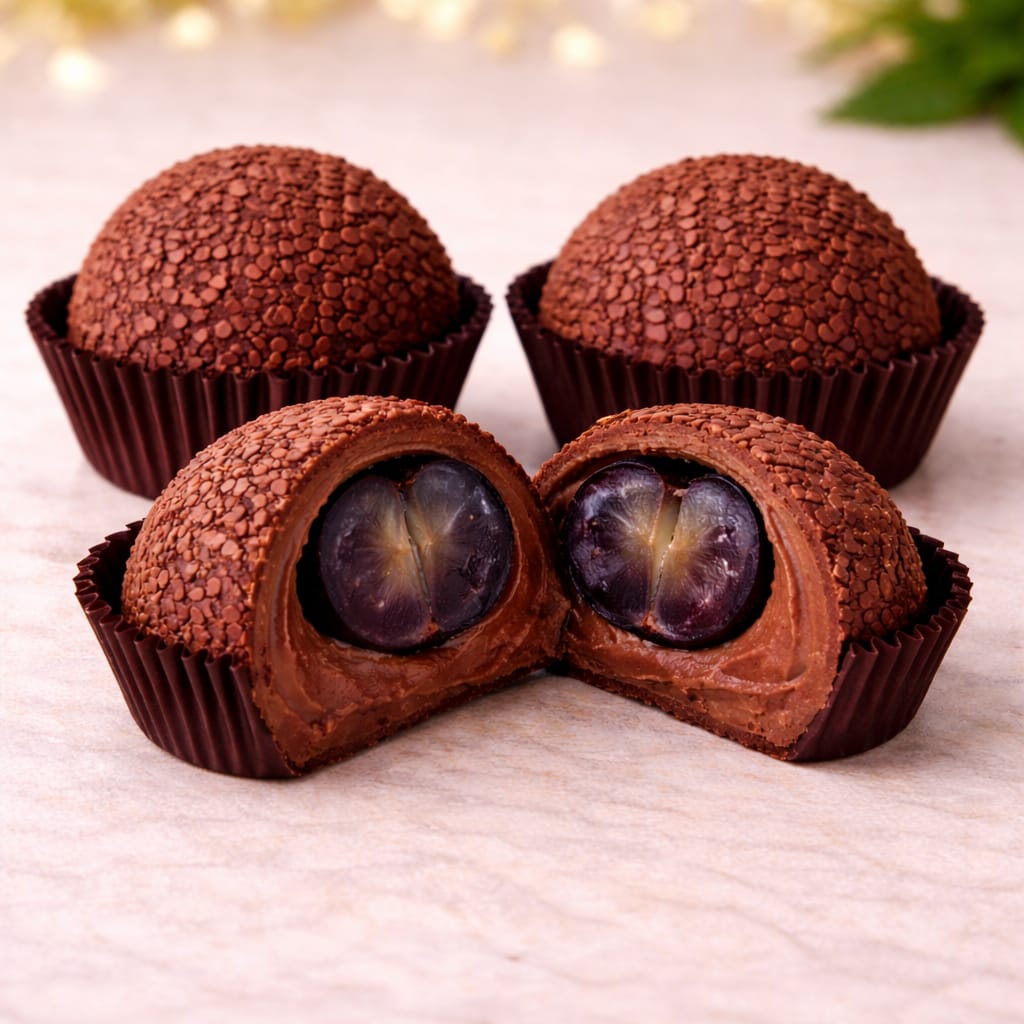 BRIGADEIRO SURPRESA DE UVA PRETA