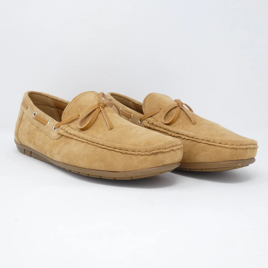 Beige Suede Moccasin