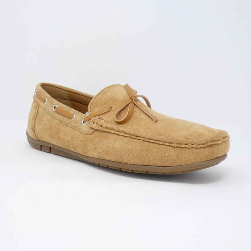 Beige Suede Moccasin