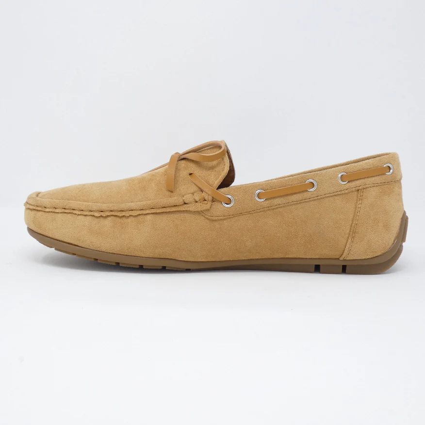 Beige Suede Moccasin