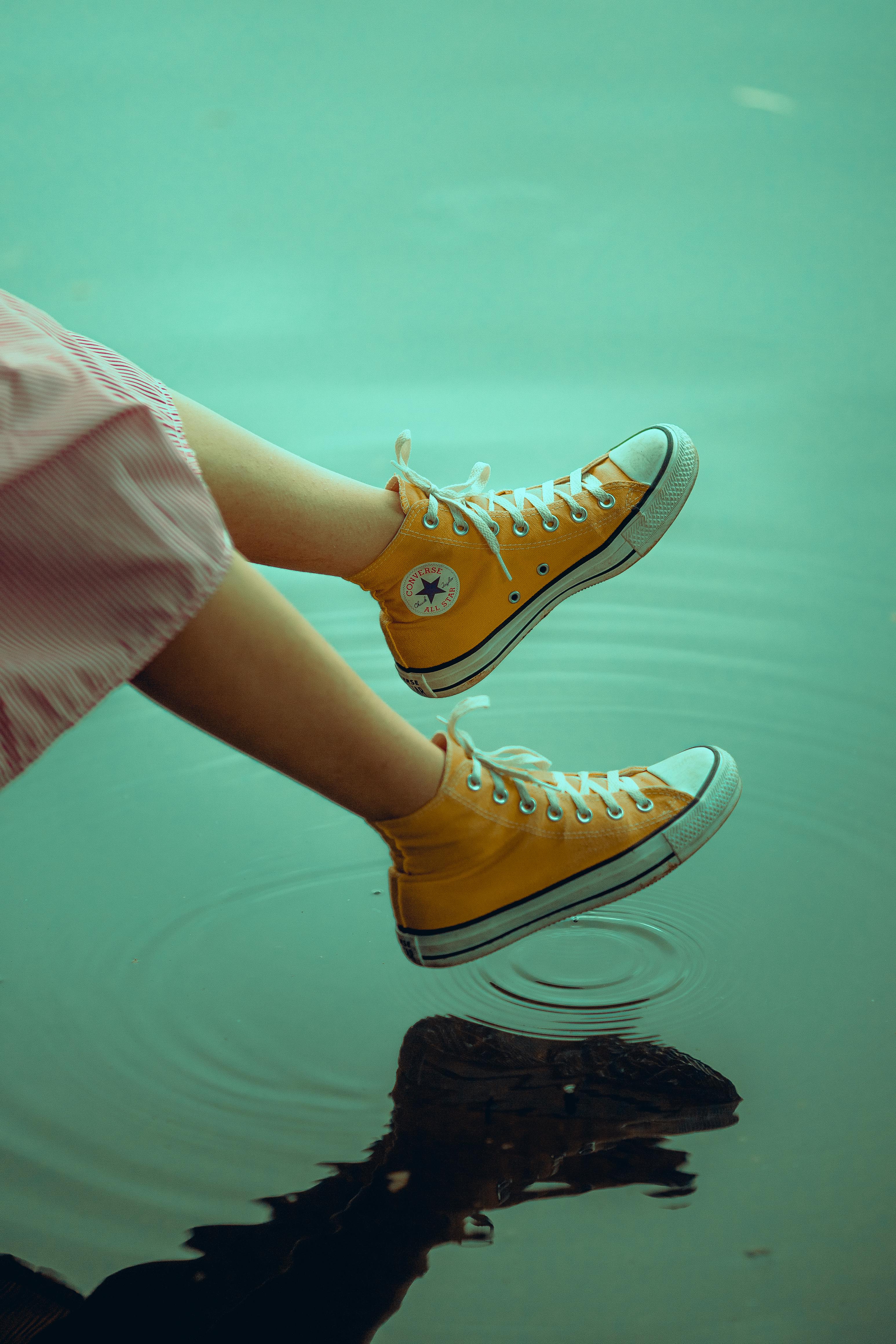 Yellow High-Top Sneakers