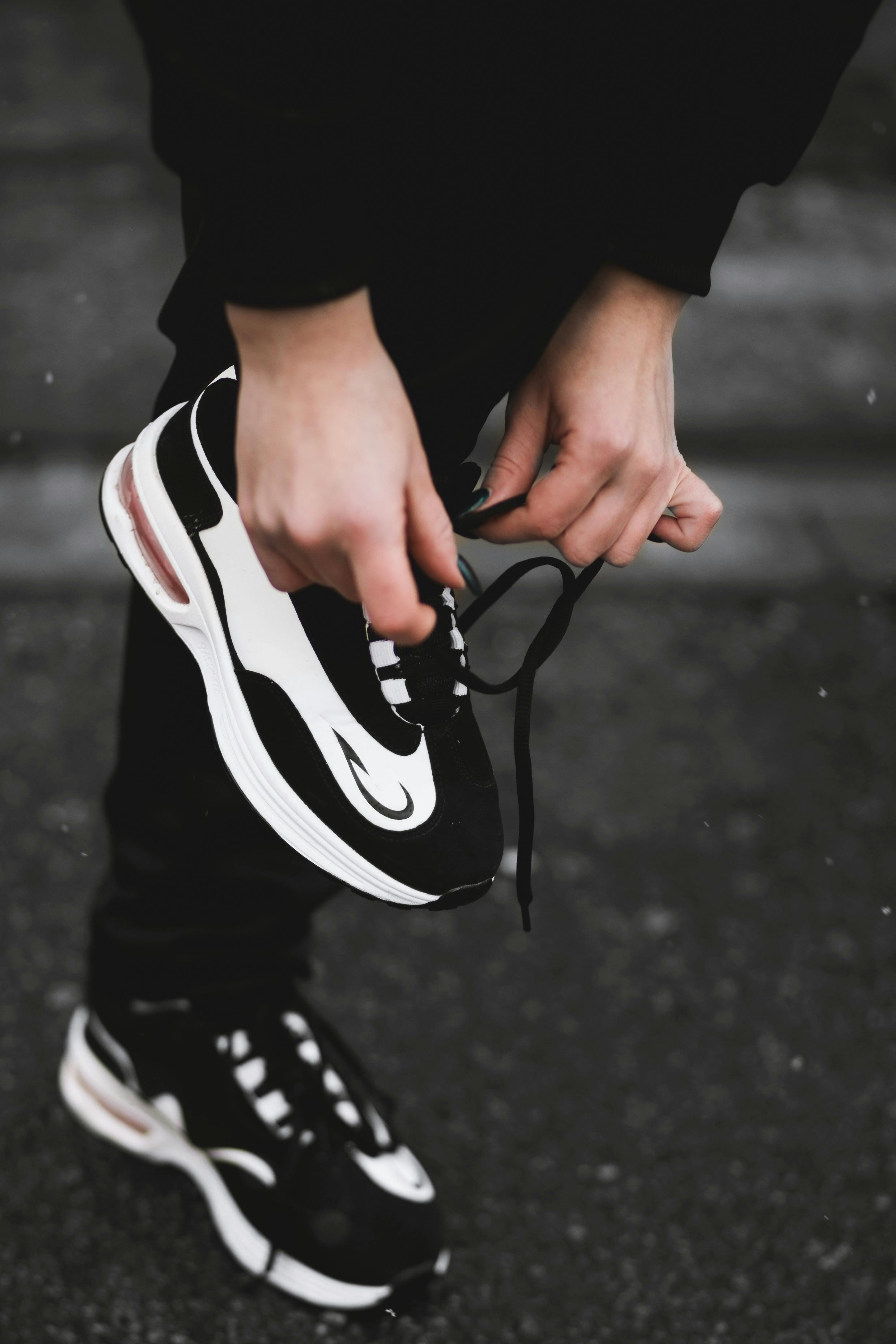 Black & White Sports Sneakers
