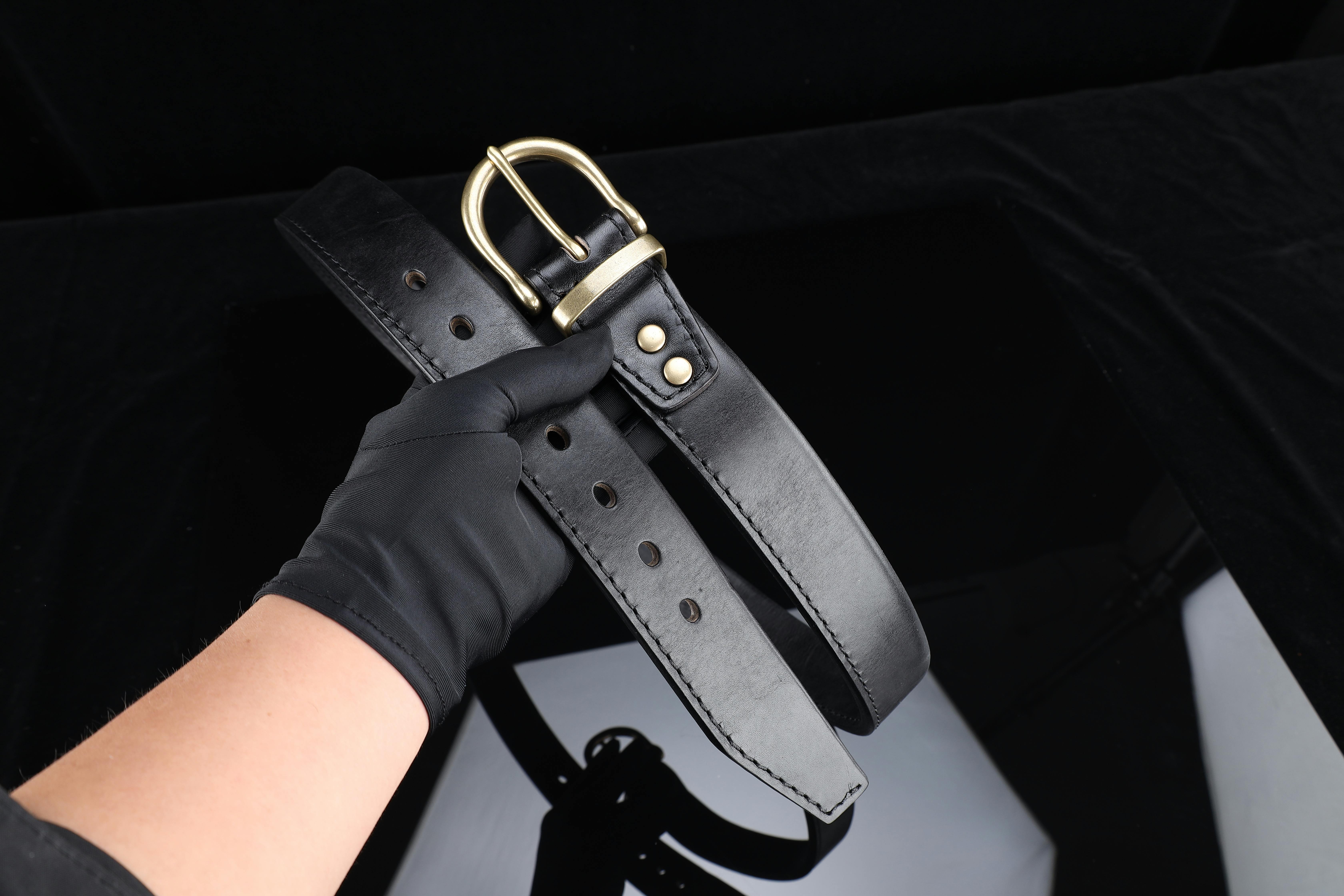 Classic Black Leather Belt