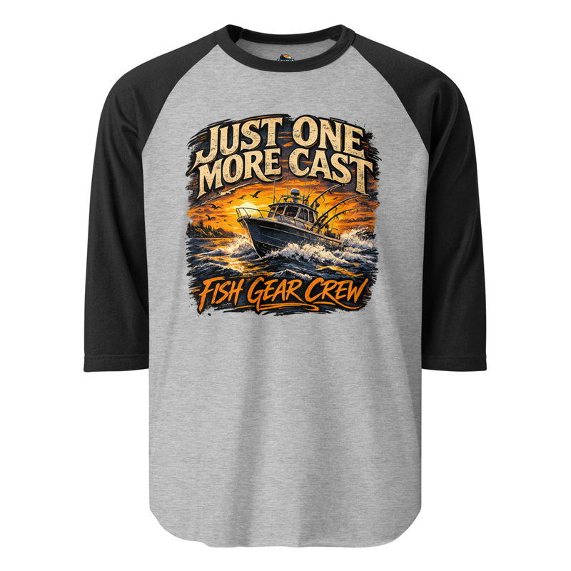Just One More Cast Raglan Shirt | 3/4 Sleeve Fishing Shirt