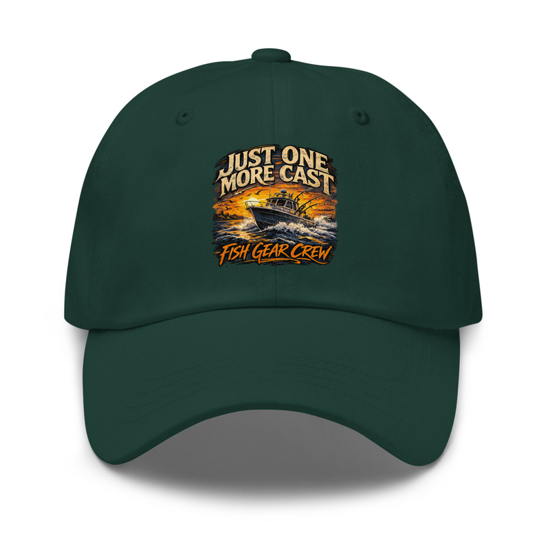 Just One More Cast Dad Hat – Fish Gear Apparel