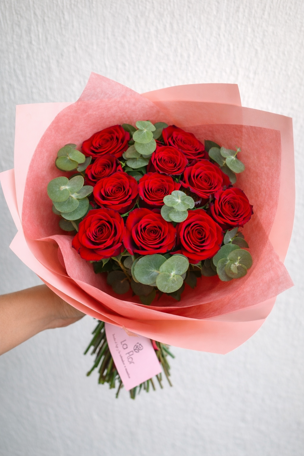 Ramo De 12 Rosas Rojas Frescas