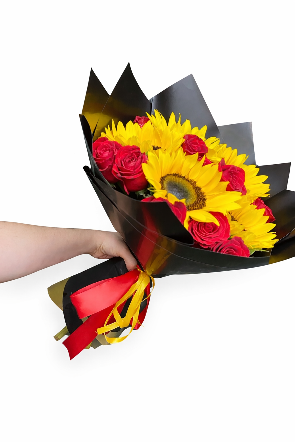 Bouquet De Girasoles Y Rosas