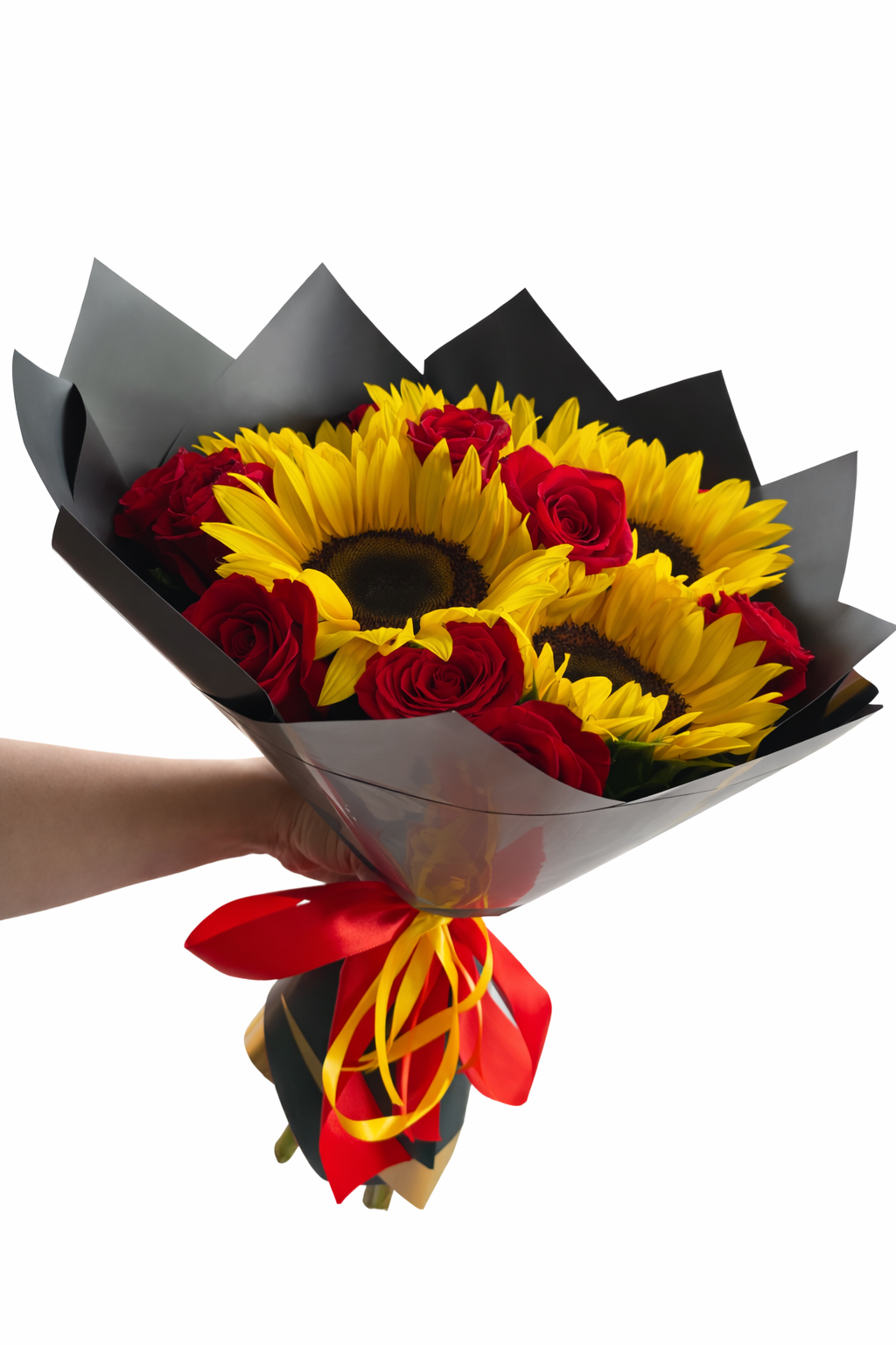 Bouquet De Girasoles Y Rosas