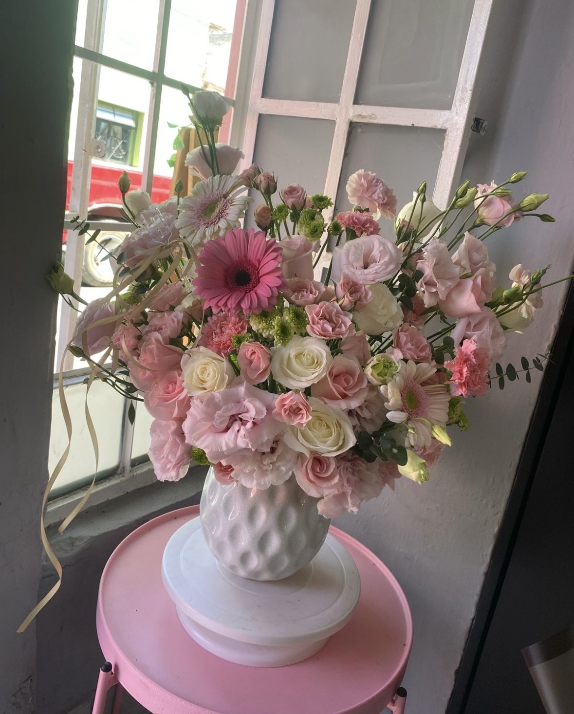 Arreglo Floral Rosa Pastel