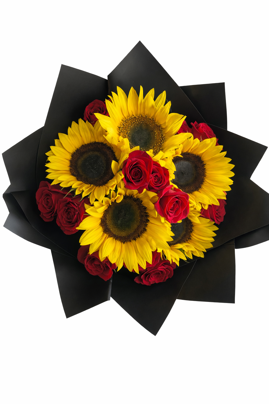 Bouquet De Girasoles Y Rosas